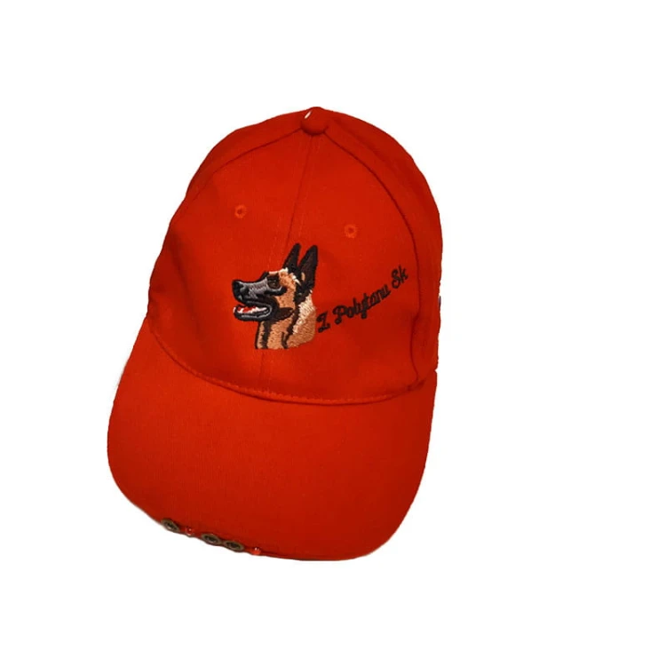 ZP-cz-led - Czapeczka z daszkiem led czerwona