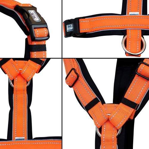 5954100077 - Szelki HS model Y - orange widok