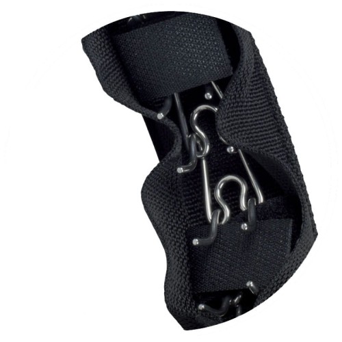 0851B-BY - Osłona na kolczatkę czarna z żółtymi łapkami 40cm środek