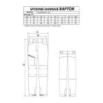 1513-A - Spodnie damskie RAPTOR rozmiar