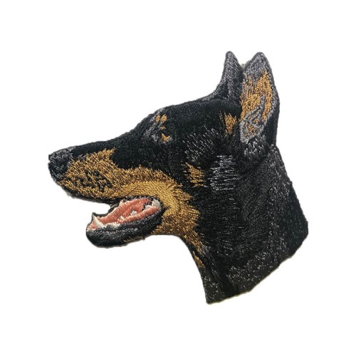 Sch113006 - Naszywka na ubrania Dobermann głowa