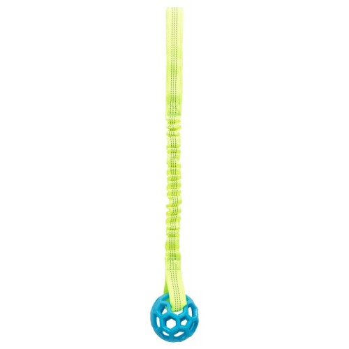 TX32869 - Bungee Tugger z piłką 9/48 cm z amortyzatorem niebieska