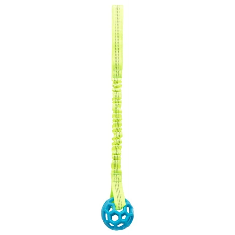 TX32869 - Bungee Tugger z piłką 9/48 cm z amortyzatorem niebieska
