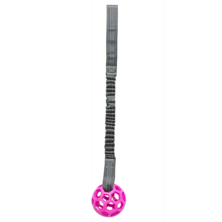 TX32869 - Bungee Tugger z piłką 9/48 cm z amortyzatorem różowa