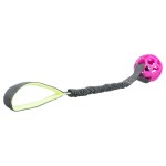 TX32869 - Bungee Tugger z piłką 9/48 cm z amortyzatorem różowa rączka