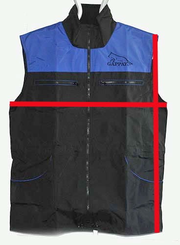 1555-B - Kamizelka francuska czarno-niebieska rozmiary