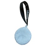 0722 - Piłka skórzana z uchwytem, średnia szara