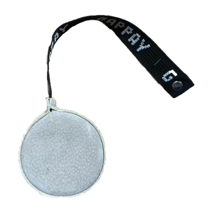 0721 - Piłka skórzana na taśmie mała beżowa