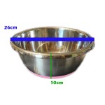 GL-25074 - Miska metalowa z podstawą antypoślizgową wymiary miski