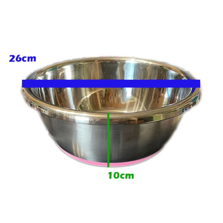 GL-25074 - Miska metalowa z podstawą antypoślizgową wymiary miski