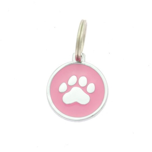 LKP 20 - Zawieszka do obroży różowa "łapka" 3cm