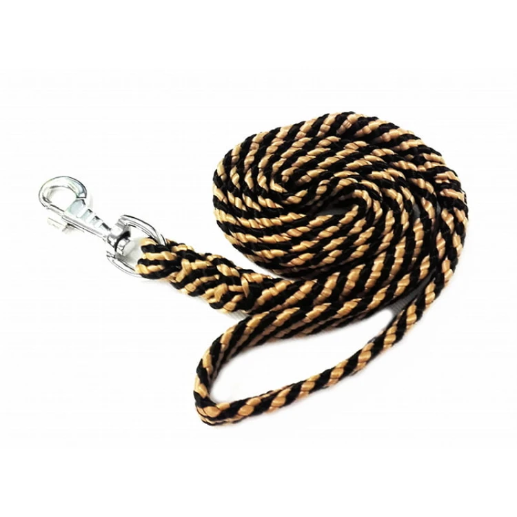 088-150 - Smycz pleciona płaska 1,5m złota