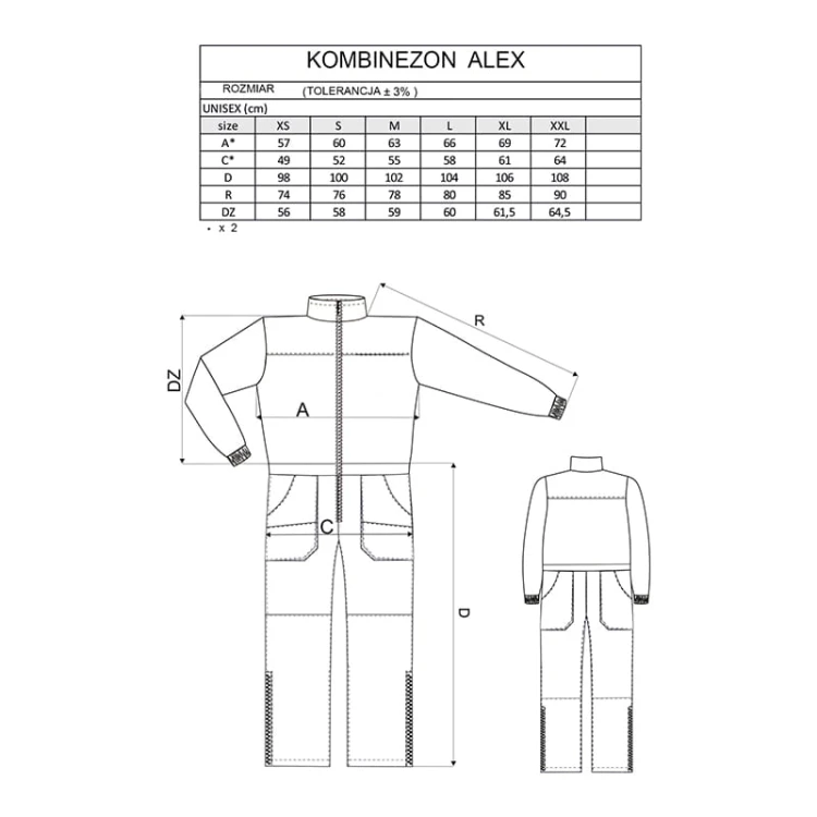 1578-Aa - Kombinezon ALEX new rozmiary
