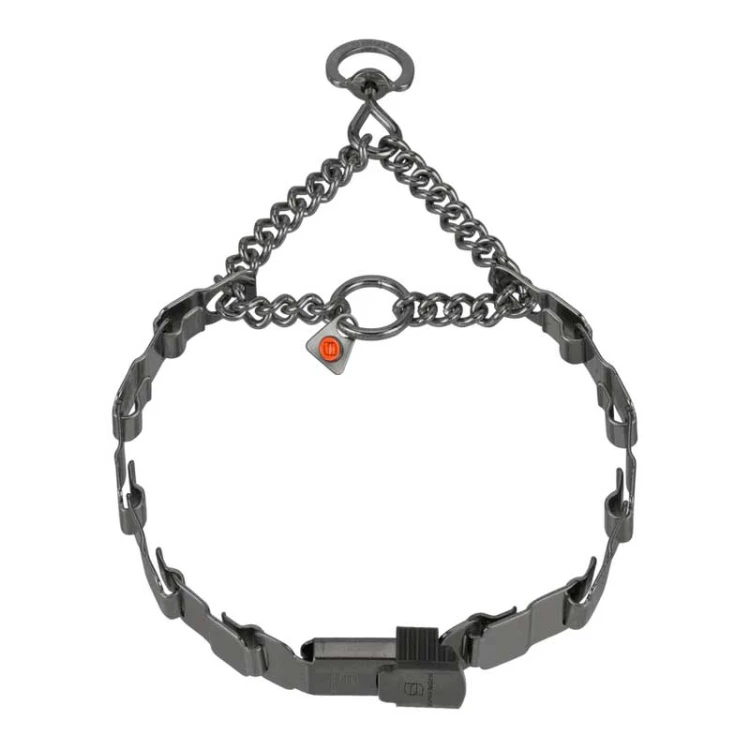 5016601066 - Obroża NeckTech Fun z łańcuszkiem Stal nierdzewna "czarny" mat 60cm