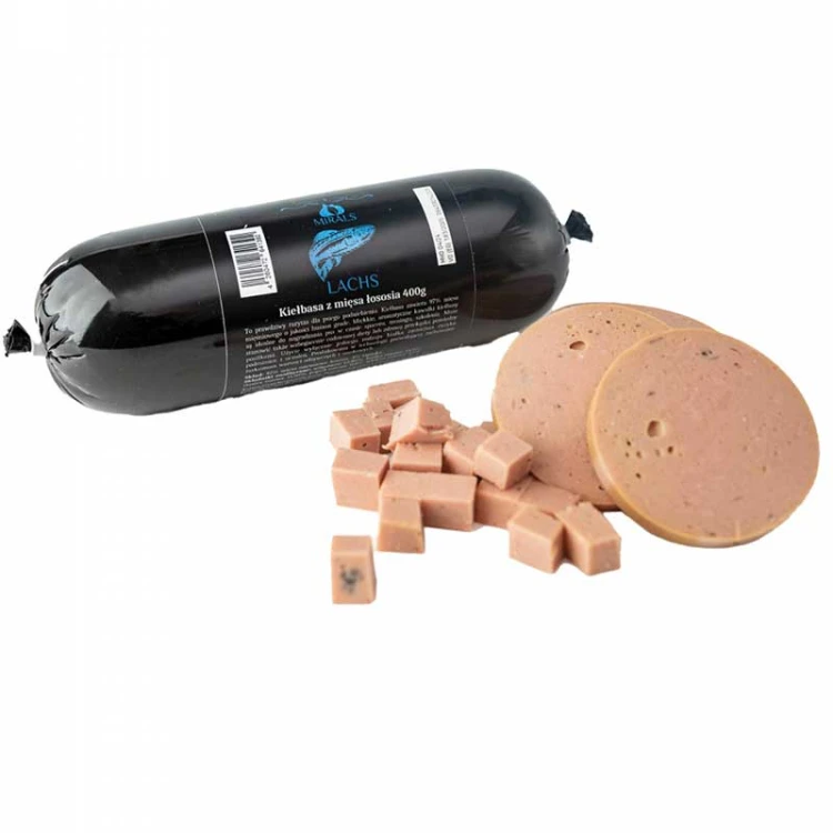 4260472641392 - Kiełbasa z łososia 400g MIRALS LACHS zawartość