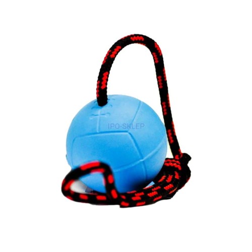 Gl-70S - Piłeczka z mikrogumy ze sznurkiem pływająca niebieska