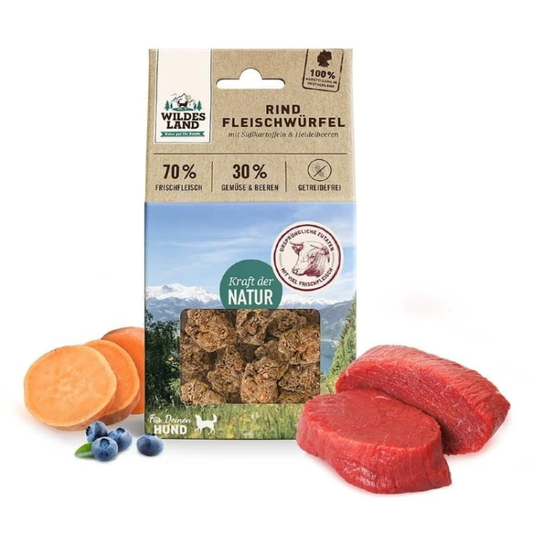 4250839506921 - WILDES LAND DOG kostki z mięsa wołowego 100g