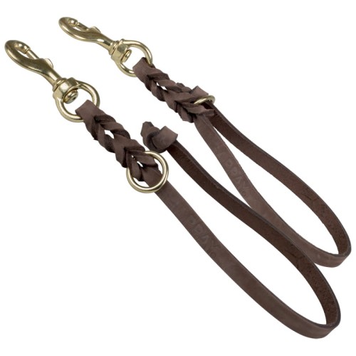 095-20 - 095-20 - Smycz skórzana, długość ok55cm, szerokość 15mm, kółko do przeciągnięcia, możliwość zrobienia rączki