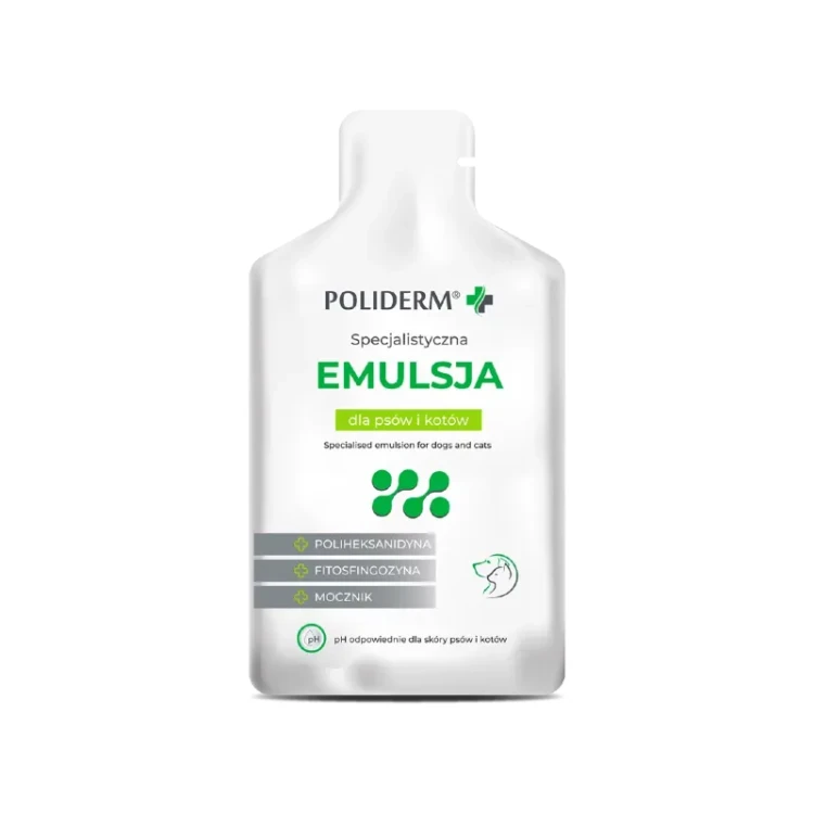 Jm 4 - Pielęgnacja sierści i skóry dla psa i kota 15 ml POLIDERM® EMULSJA SASZETKA