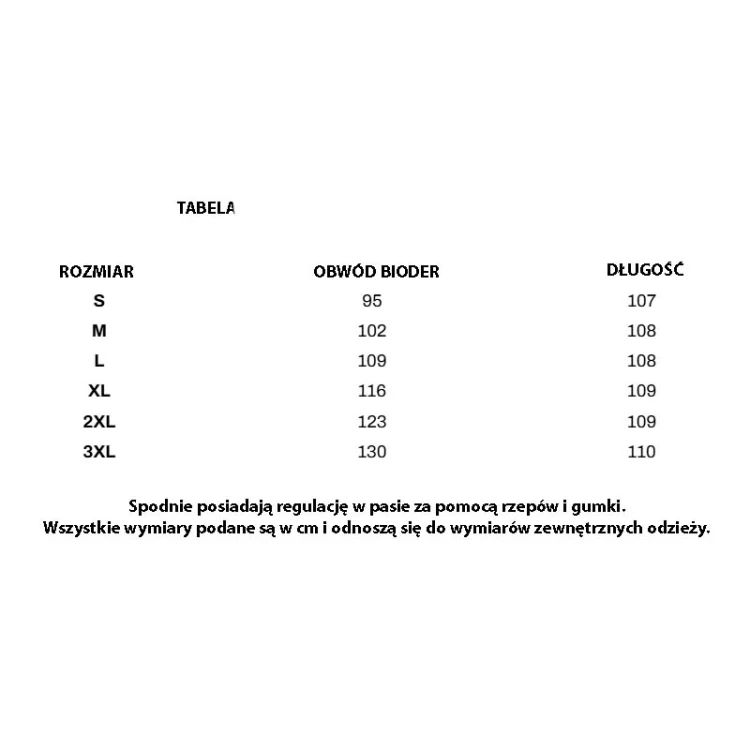 IQD-EKL-HSHU.XL - Spodnie sportowe IQdogsport tabela
