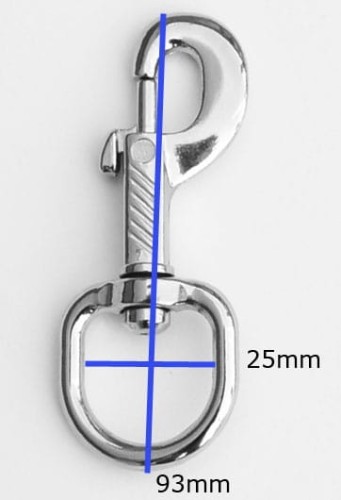 6050102645 - Karabińczyk HS 93mm wymiary