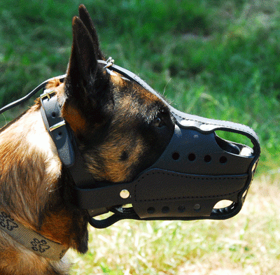 1004 - kaganiec bojowy ze skóry - mały na malinie