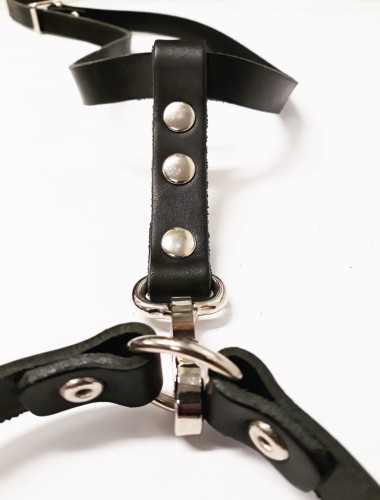 0511 - Szelki na ślady ze skóry widok