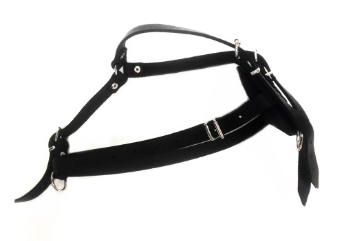 0510 - Szelki na ślady ze skóry widok