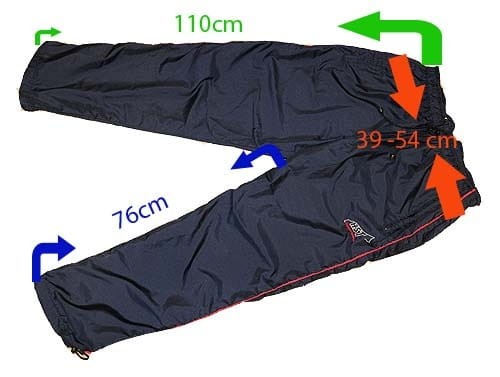 O022m - Spodnie "microfiber" HST wymiary