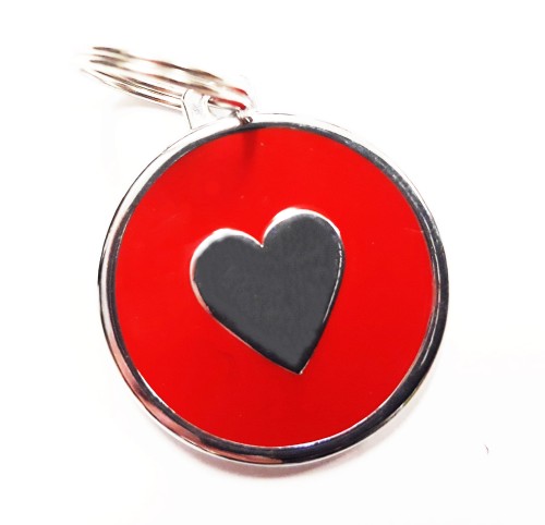 LKP 21 - Zawieszka do obroży "serce" 3cm