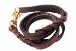 095-120 - Smycz ze skóry - brązowa 120cm widok