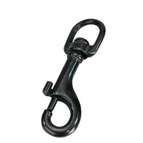 6049007557 - Karabińczyk czarny ze stali nierdzewnej 75mm