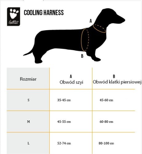 932579 - Szelki chłodzące Cooling Harness tabela rozmiarów
