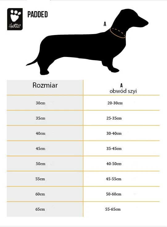 930HT - Obroża Padded HT tabela