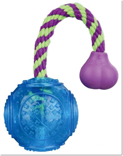 TX33658 - Piłka na sznurku 7cm niebieska