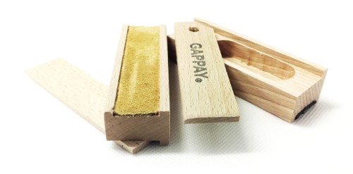 1209-B - Przedmiot na ślady drewno i skóra widok