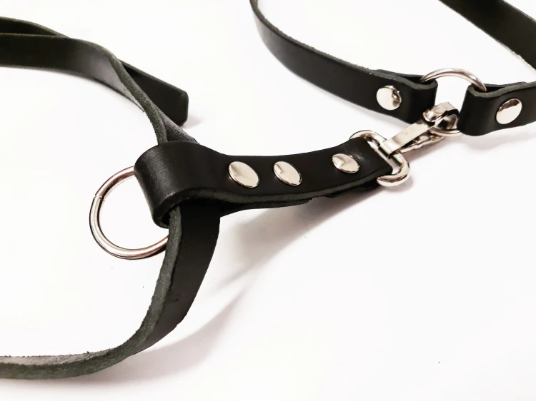 0511 - Szelki na ślady ze skóry widok3