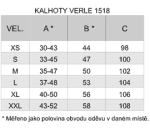 1518-A - Spodnie VEERLE czarne tabela