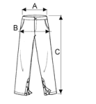 1518-A - Spodnie VEERLE czarne wymiary