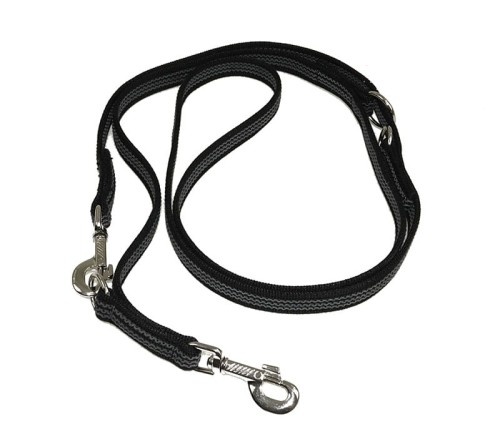 Sch629050 - Smycz przepinana ABS XXL gumowana CZARNA Sch