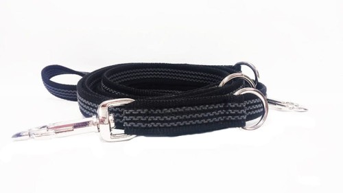 Sch629050 - Smycz przepinana ABS XXL gumowana CZARNA Sch kółka