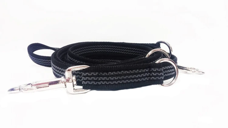 Sch629050 - Smycz przepinana ABS XXL gumowana CZARNA Sch kółka