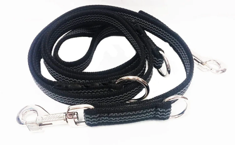 Sch629050 - Smycz przepinana ABS XXL gumowana CZARNA Sch karabińczyk